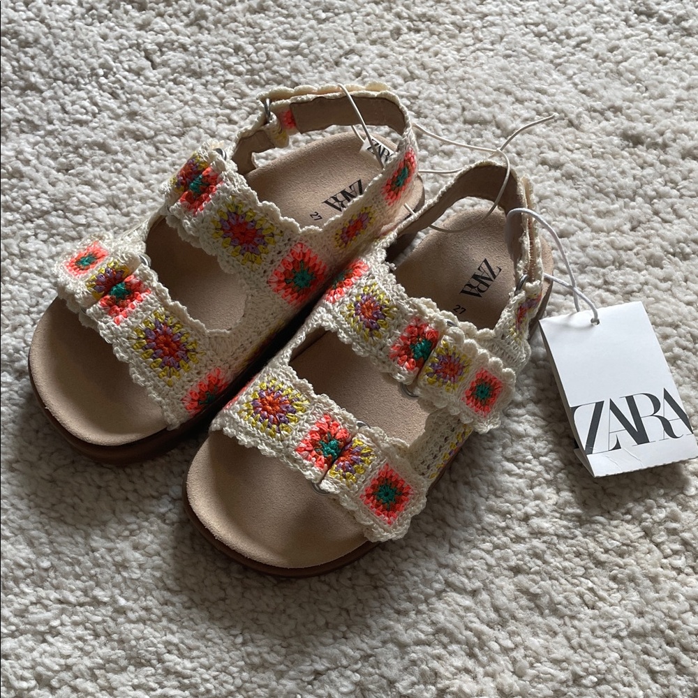 Paris Zara Kids Crochet Sandals NEW